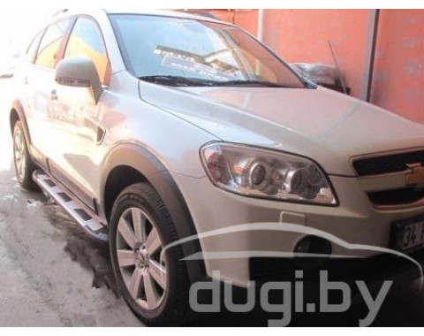 Пороги алюминиевые "Sunrise" для Captiva.